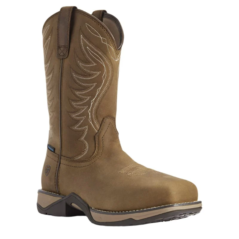 Ariat Women's Distressed Brown Anthem Waterproof Comp Toe Work Boot 10031664