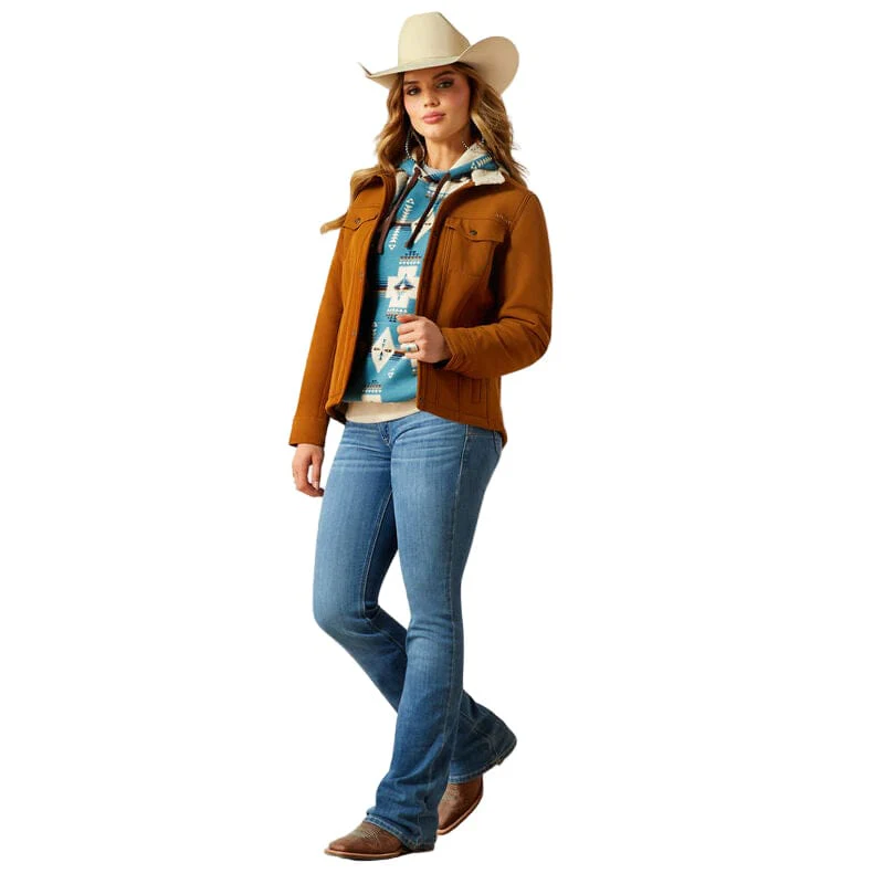 Ariat Women's Chestnut Horse Berber Back Softshell Jacket 10062303 - Image 3