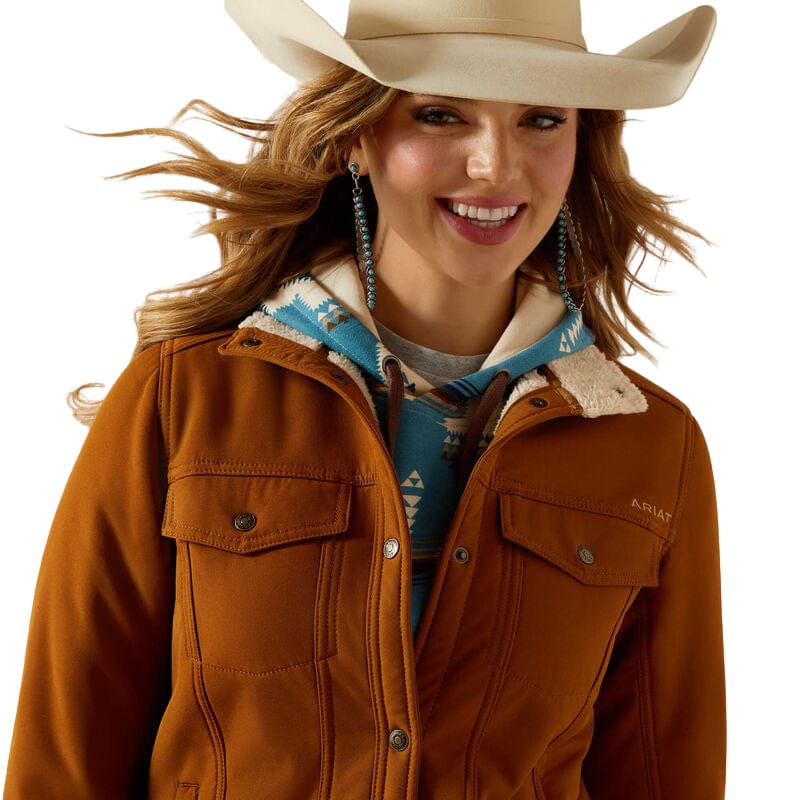 Ariat Women's Chestnut Horse Berber Back Softshell Jacket 10062303 - Image 4