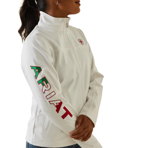 Ariat Women's Classic Team White Softshell Mexico Jacket 10043548 - Image 3
