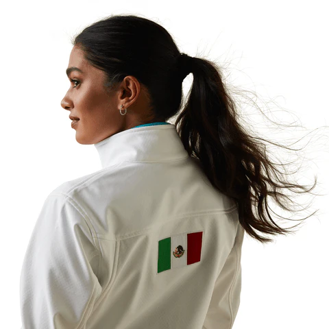 Ariat Women's Classic Team White Softshell Mexico Jacket 10043548 - Image 5