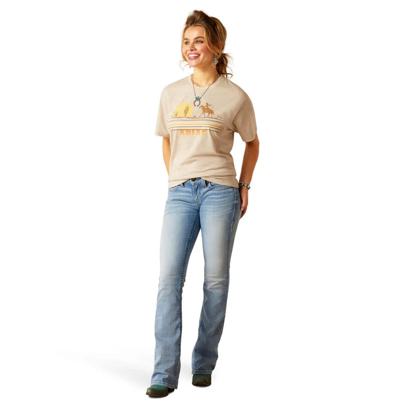 Ariat Women's Cowgirl Desert Oatmeal Heather Graphic T-Shirt 10048680 - Image 4