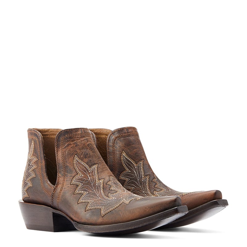 Ariat Women's Dixon Rhino Tan Low Heel Western Booties 10044502 - Image 6