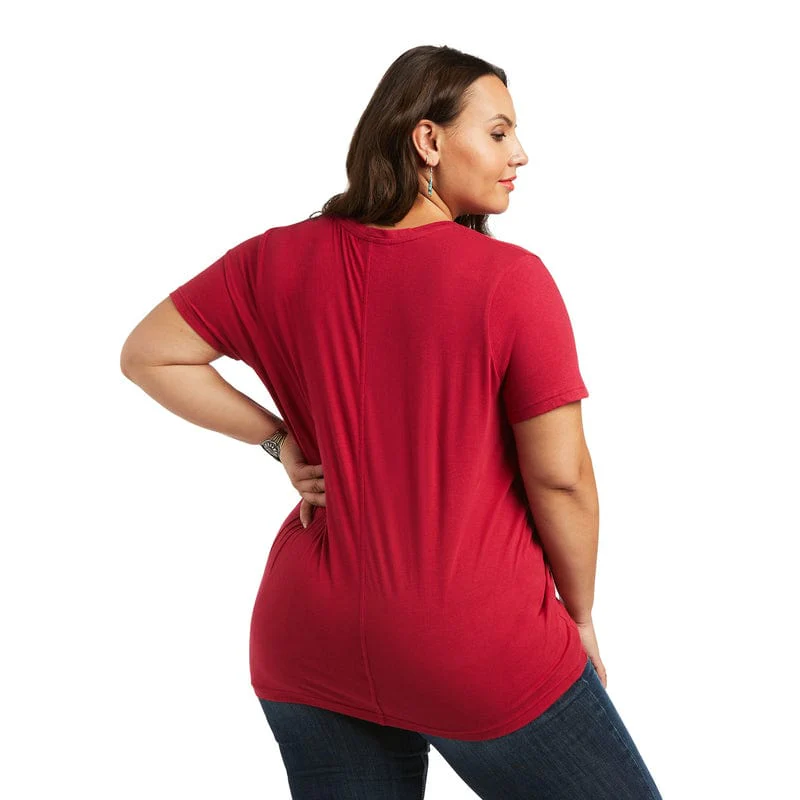 Ariat Women's Element Red Bud Short Sleeve T-Shirt 10039421 - Image 4