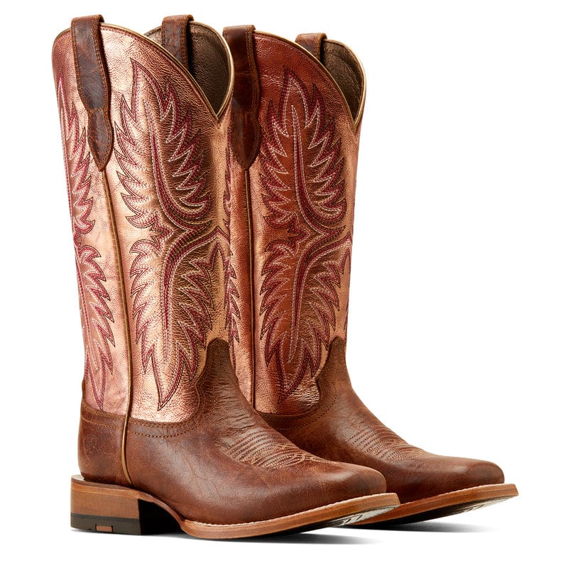 Ariat Women's Frontier Calamity Jane Bite The Dust Brown Square Toe Western Boots 10051024 - Image 6
