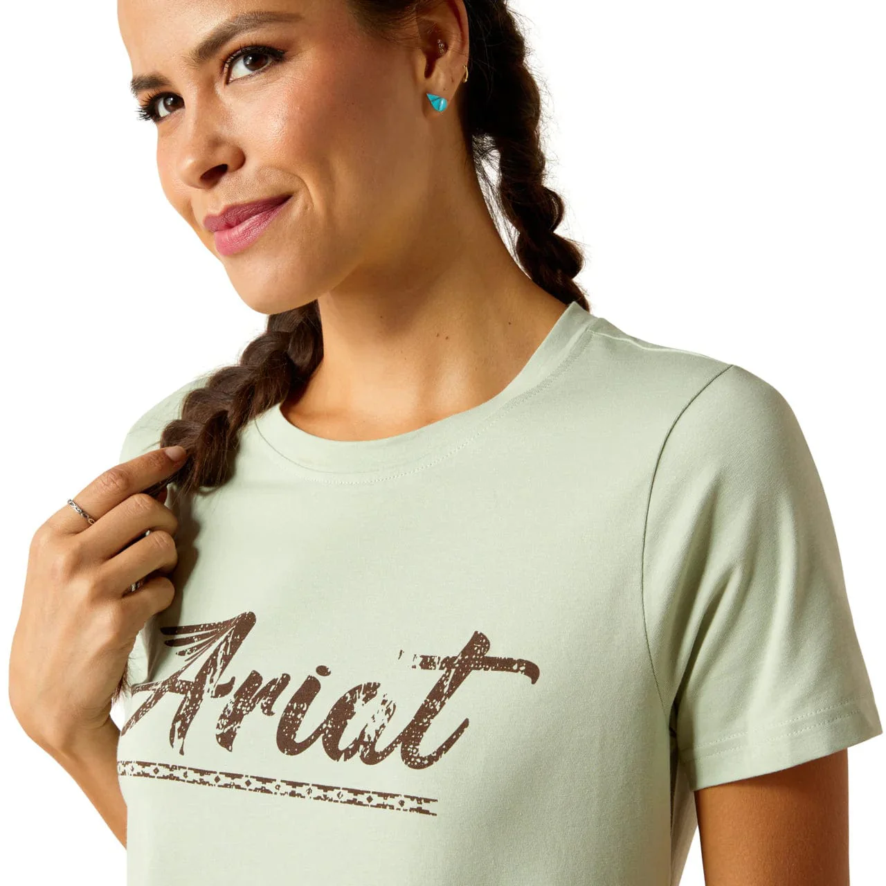 Ariat Women's Frosty Green Classic Fit Short Sleeve T-Shirt 10045093 - Image 2