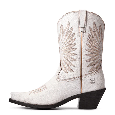 Ariat Women's Goldie Distressed White Western Booties 10033887 - Image 3