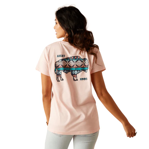 Ariat Women's Granger Blushing Rose Short Sleeve T-Shirt 10048645 - Image 2