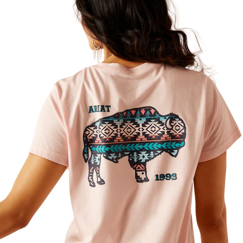 Ariat Women's Granger Blushing Rose Short Sleeve T-Shirt 10048645 - Image 3