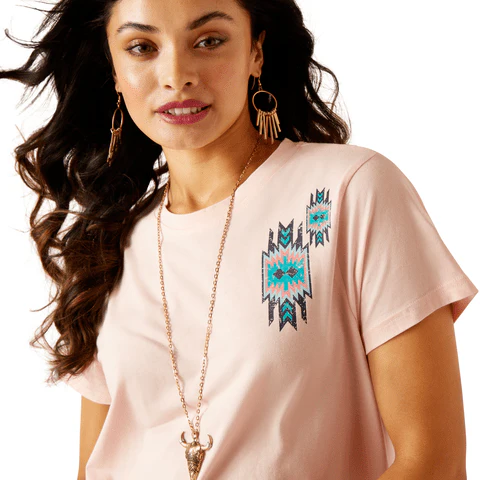 Ariat Women's Granger Blushing Rose Short Sleeve T-Shirt 10048645 - Image 4