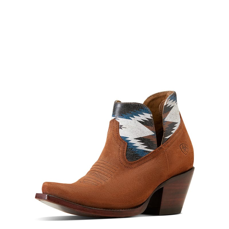 Ariat Women's Hazel Chimayo Terracotta Roughout Snip Toe Booties 10046970 - Image 2
