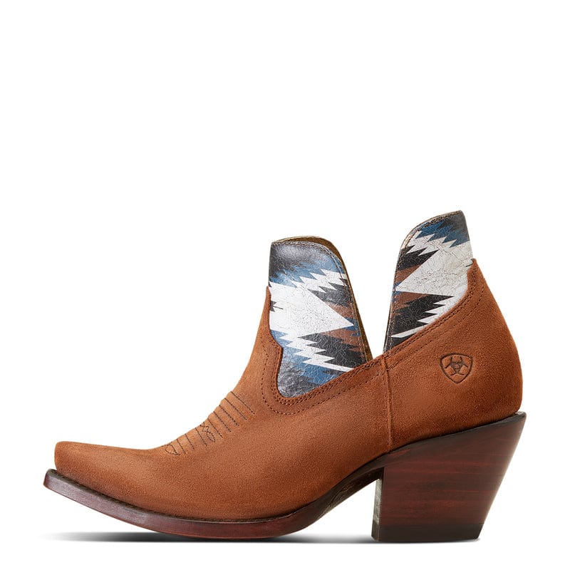 Ariat Women's Hazel Chimayo Terracotta Roughout Snip Toe Booties 10046970 - Image 3
