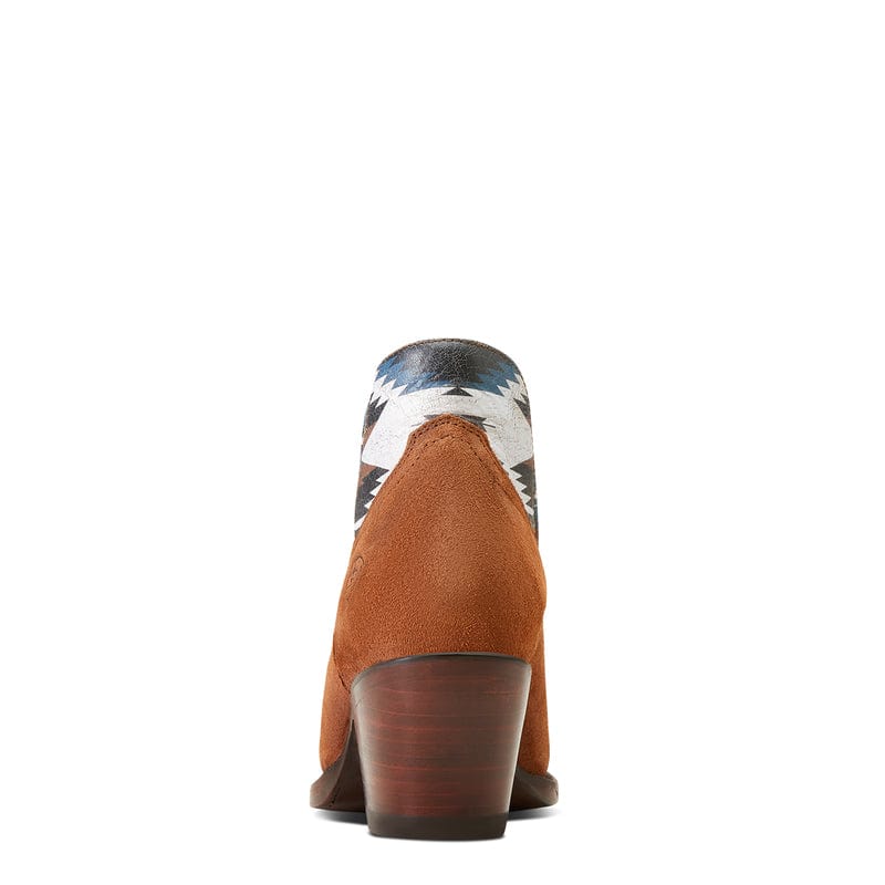 Ariat Women's Hazel Chimayo Terracotta Roughout Snip Toe Booties 10046970 - Image 4