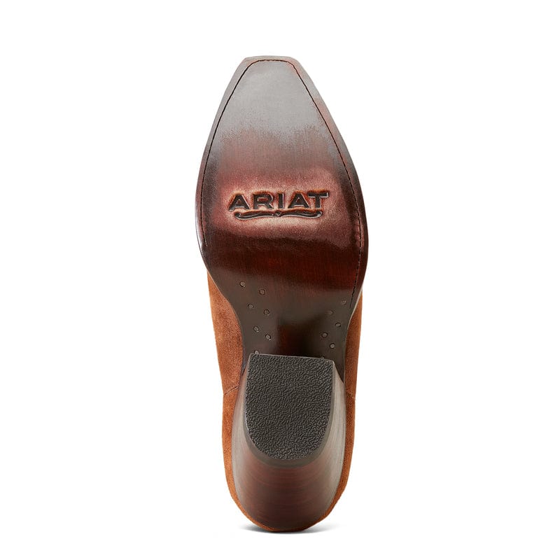 Ariat Women's Hazel Chimayo Terracotta Roughout Snip Toe Booties 10046970 - Image 5