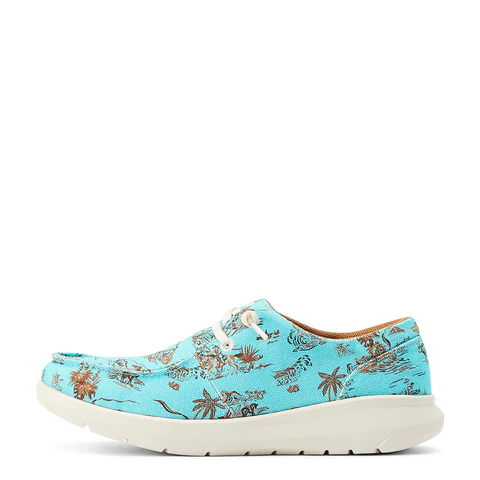Ariat Women's Hilo Western Aloha Turquoise Paniolo Stretch Lace Shoes 10044520 - Image 4