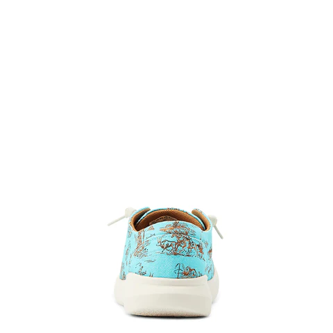 Ariat Women's Hilo Western Aloha Turquoise Paniolo Stretch Lace Shoes 10044520 - Image 6
