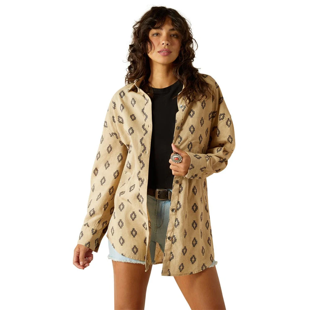 Ariat Women's Isela Southwest Print Poppy Summer Overshirt 10060395