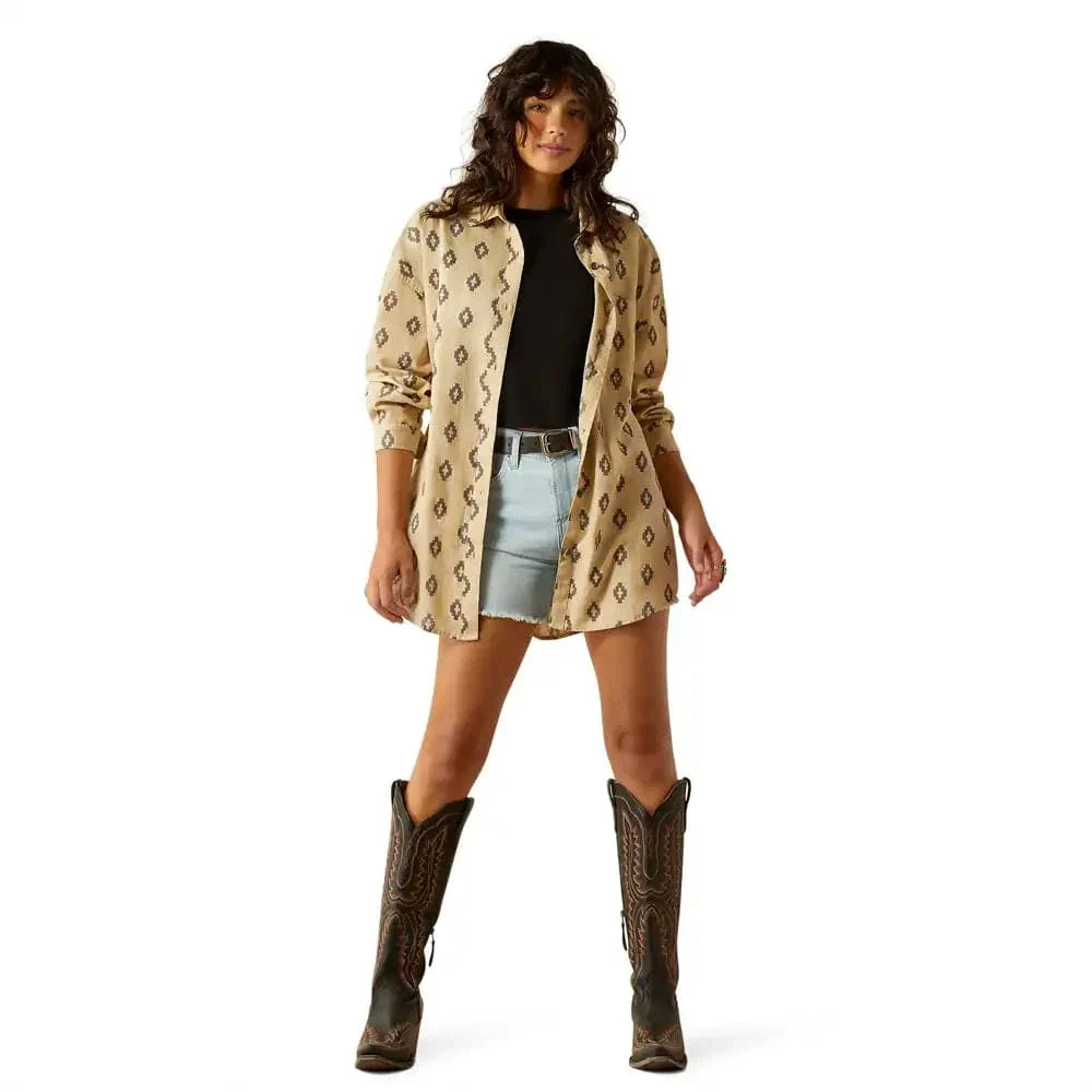 Ariat Women's Isela Southwest Print Poppy Summer Overshirt 10060395 - Image 4