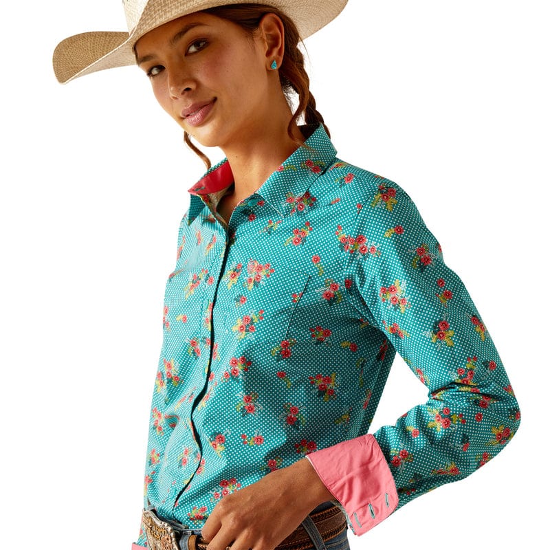 Ariat Women's Kirby Esmerelda Print Wrinkle Resist Long Sleeve Stretch Shirt 10048883 - Image 2