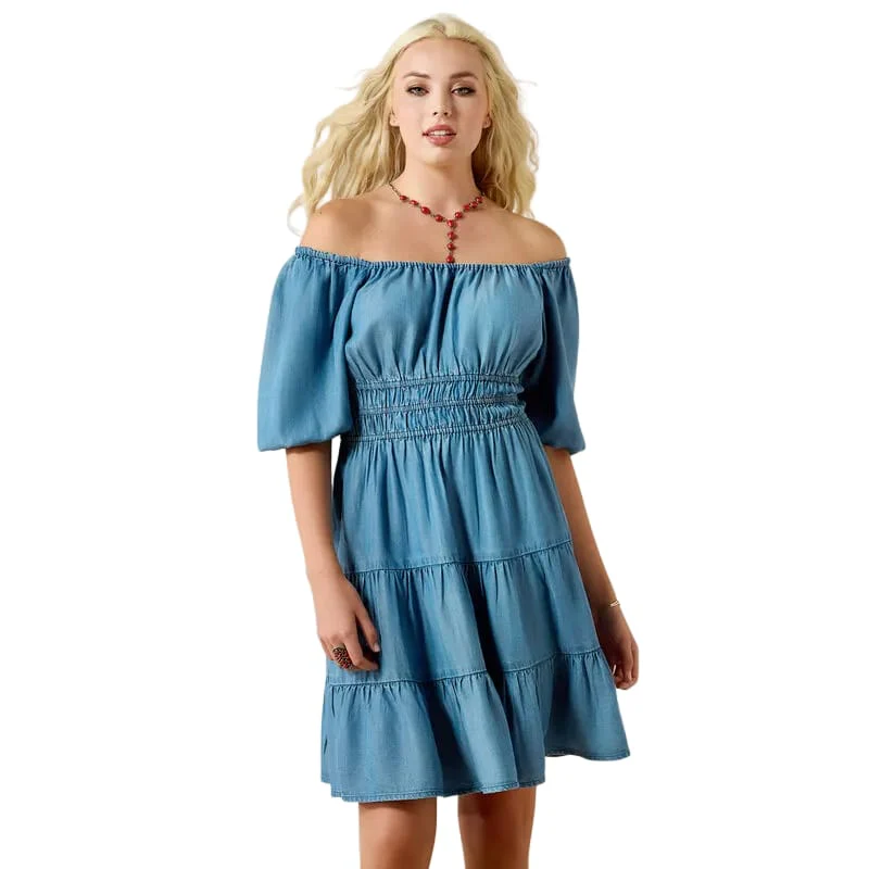 Ariat Women's Light Wash Indigo Juliet Dress 10071132 - Image 3