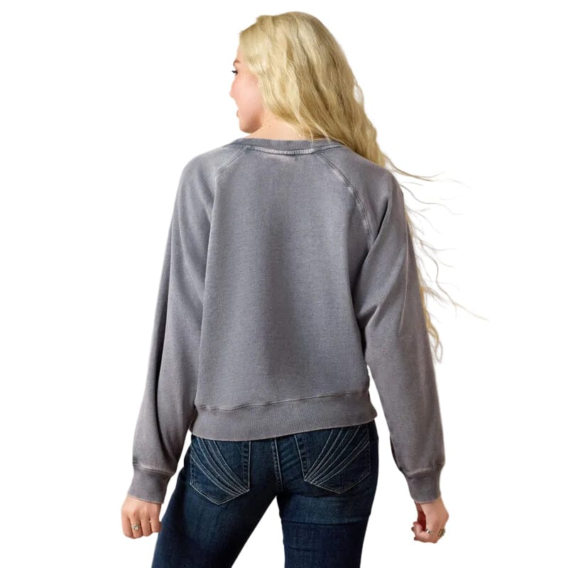 Ariat Women's Ombre Blue Vintage Raglan Sweatshirt 10071113 - Image 2