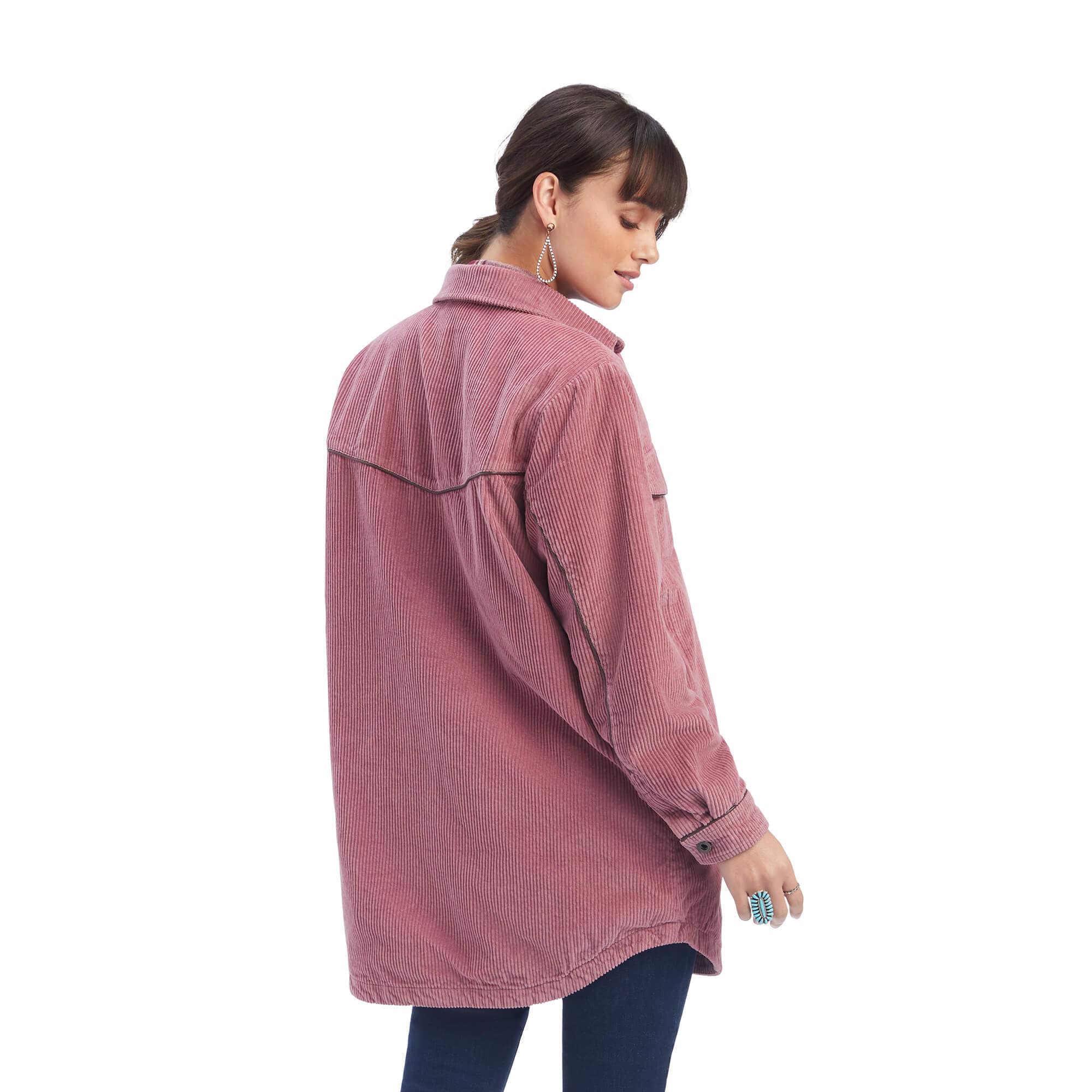 Ariat Women's On the Run Nostalgia Rose Shacket Shirt Jacket 10041662 - Image 3