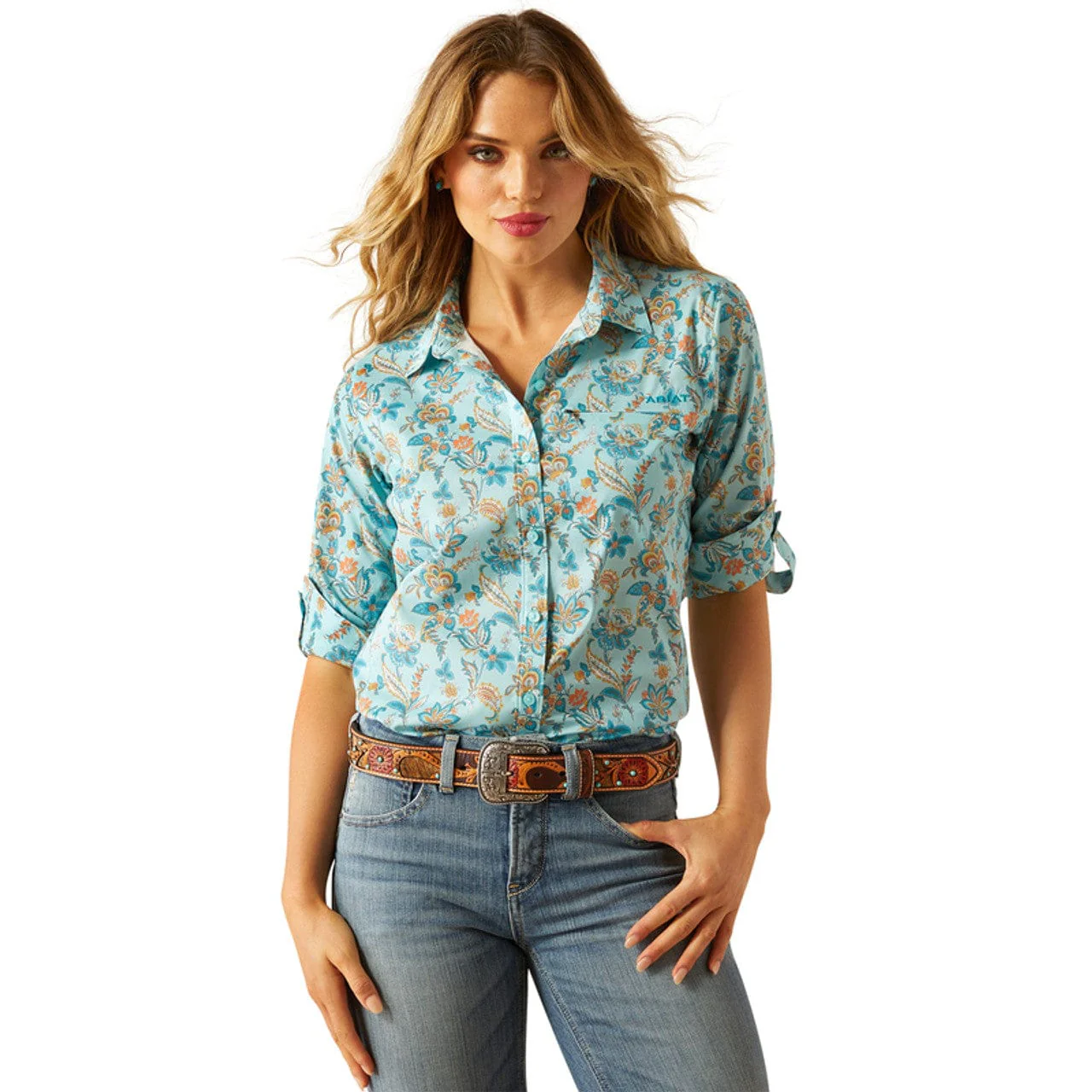 Ariat Women's Paisley Floral Ventek Button Down Shirt 10058801