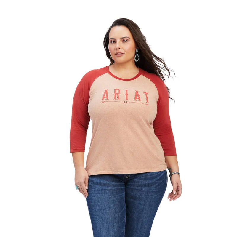 Ariat Women's REAL Arrow Palm Heather Classic Fit Long Sleeve Shirt 10041296 - Image 2