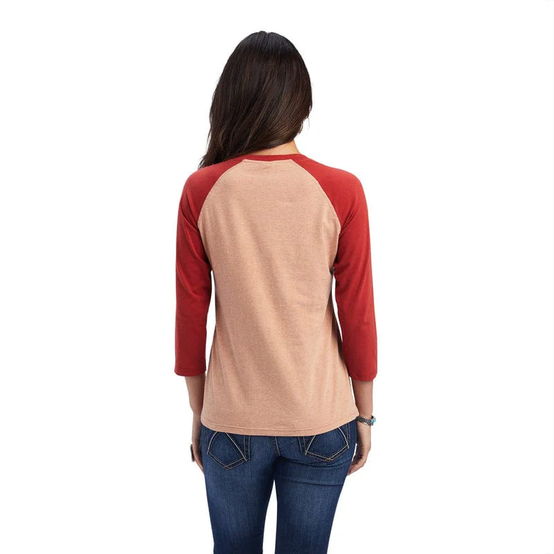 Ariat Women's REAL Arrow Palm Heather Classic Fit Long Sleeve Shirt 10041296 - Image 3