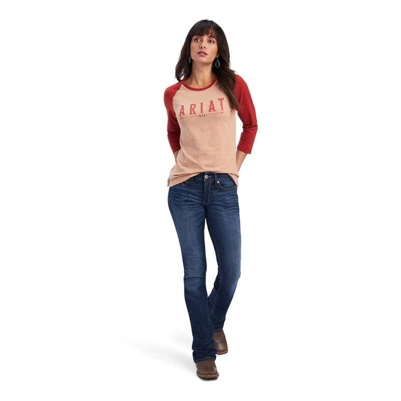 Ariat Women's REAL Arrow Palm Heather Classic Fit Long Sleeve Shirt 10041296 - Image 5