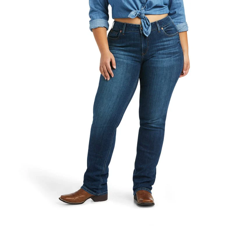 Ariat Women's REAL Candice Mid Rise Straight Leg Jeans 10039608 - Image 2