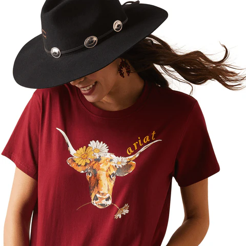 Ariat Women's REAL Daisy Steer Tee 10043757 - Image 2