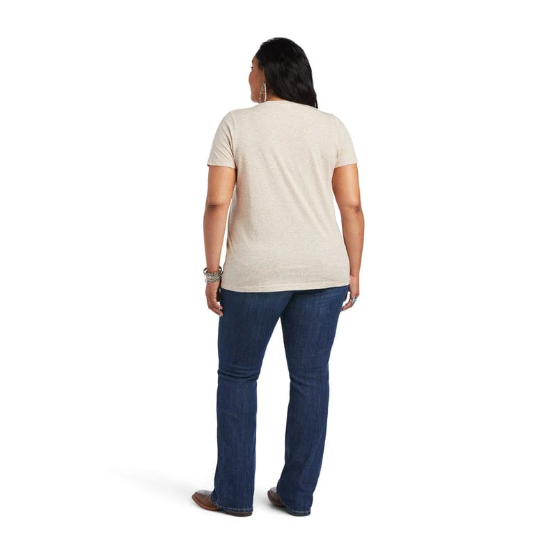Women's REAL Moo Wheat Heather Short Sleeve Tee 10040627 - Image 6