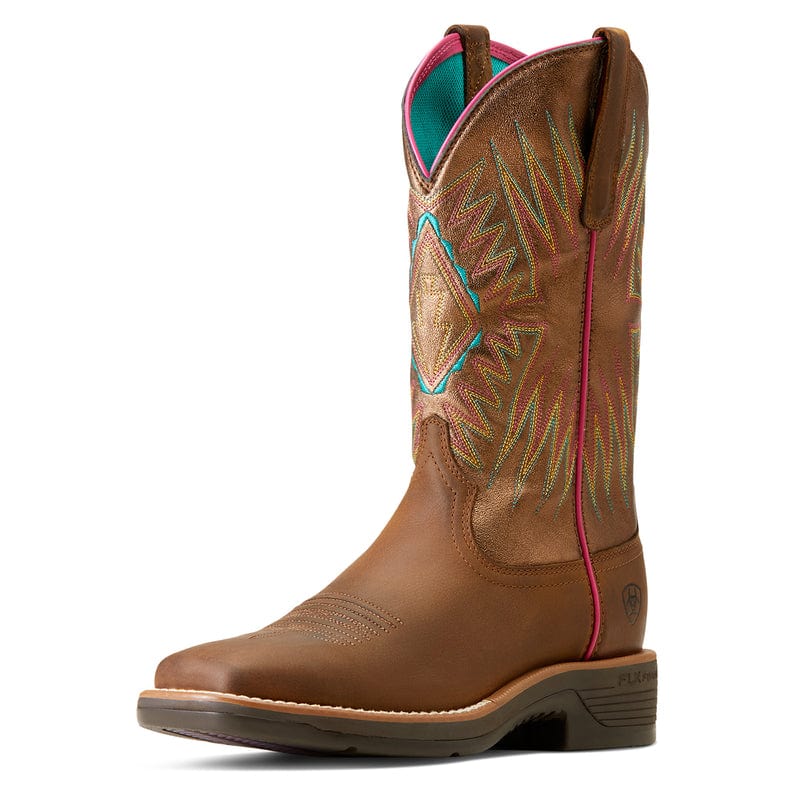 Ariat Women's Ridgeback Distressed Tan Square Toe Western Boots 10047059 - Image 2