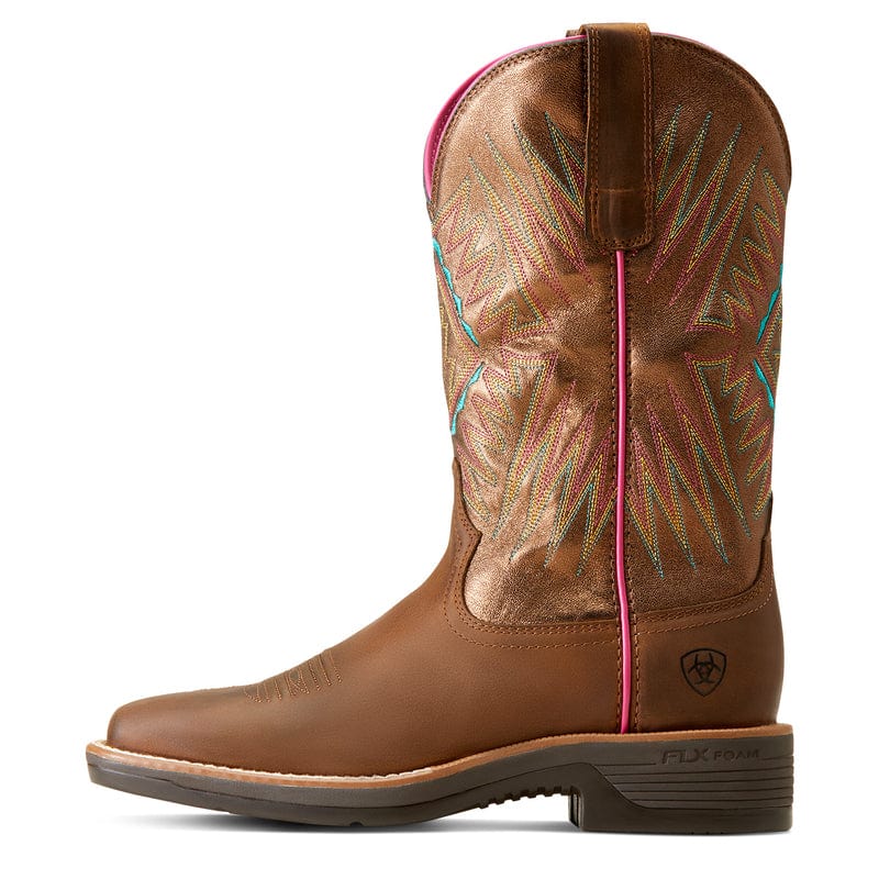 Ariat Women's Ridgeback Distressed Tan Square Toe Western Boots 10047059 - Image 3
