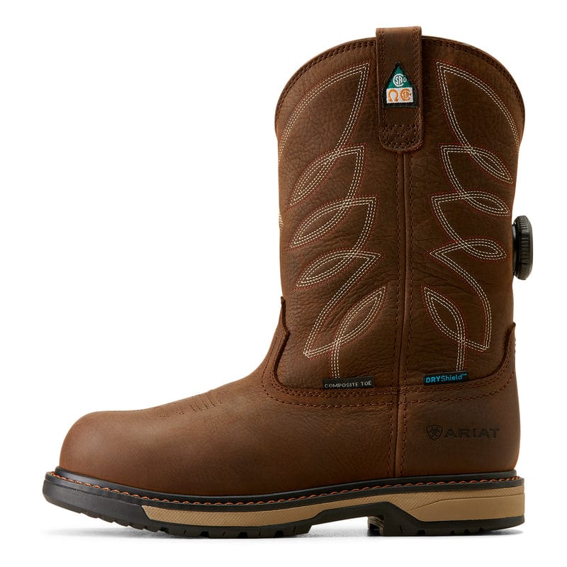 Ariat Women's Riveter Dark Brown Waterproof Composite Toe Work Boots 10050831 - Image 3