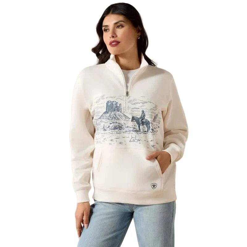 Ariat Women's Sea Salt Traveler 1/2 Zip Sweatshirt 10071161