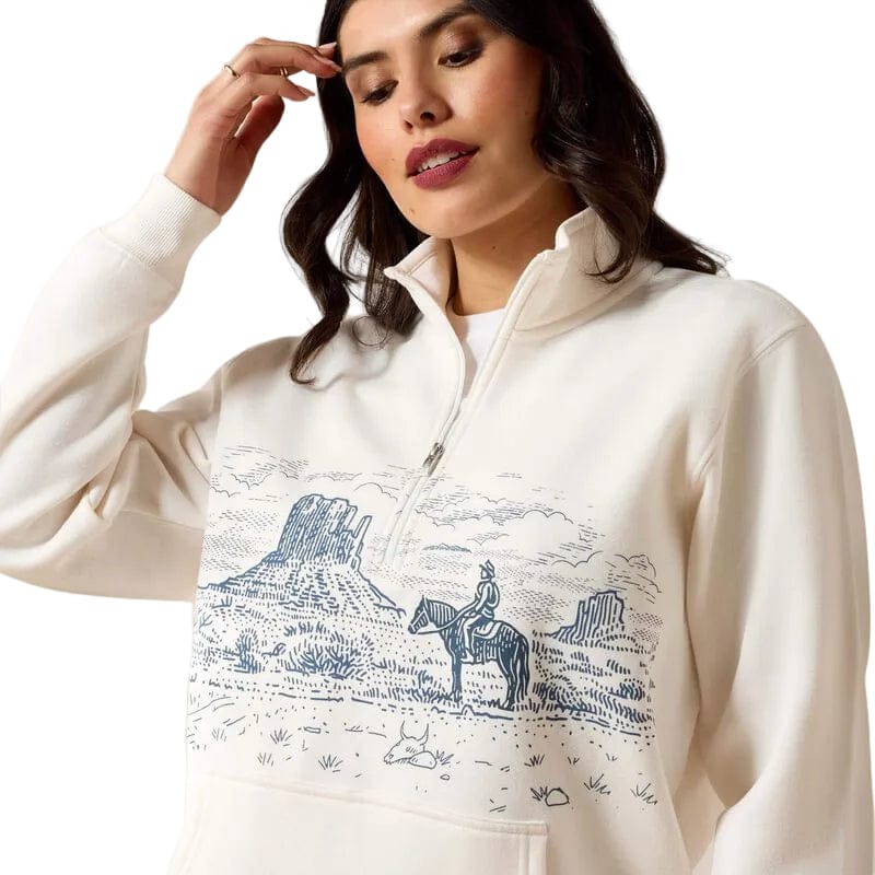 Ariat Women's Sea Salt Traveler 1/2 Zip Sweatshirt 10071161 - Image 4