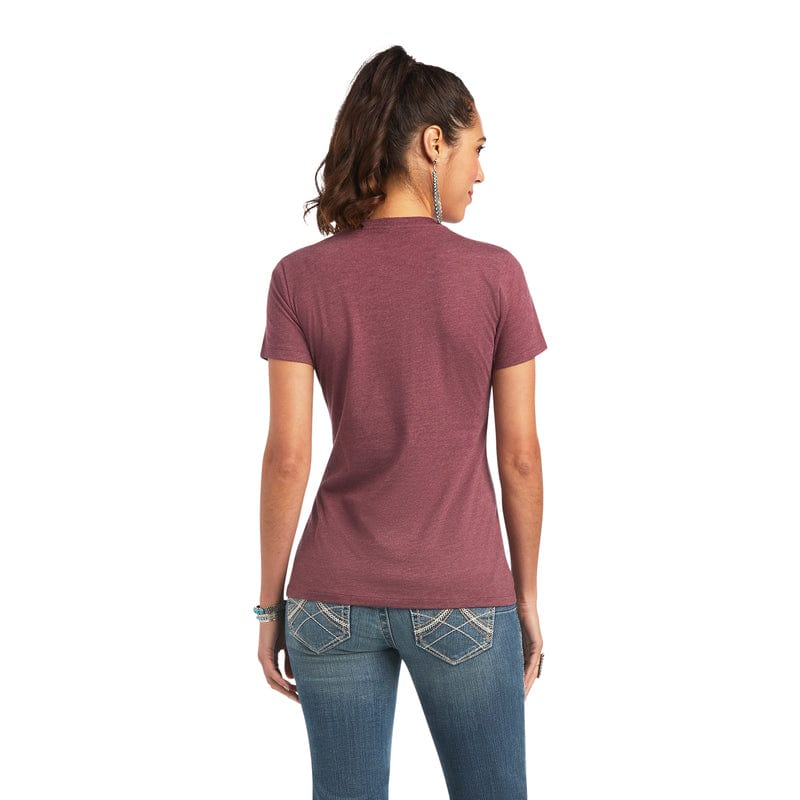 Ariat Women's Sol Burgundy Heather Short Sleeve T-Shirt 10040959 - Image 3