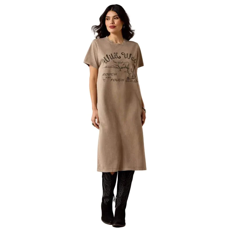 Ariat Women's Taupe Mineral Wash Bandito Dress 10071652 - Image 3