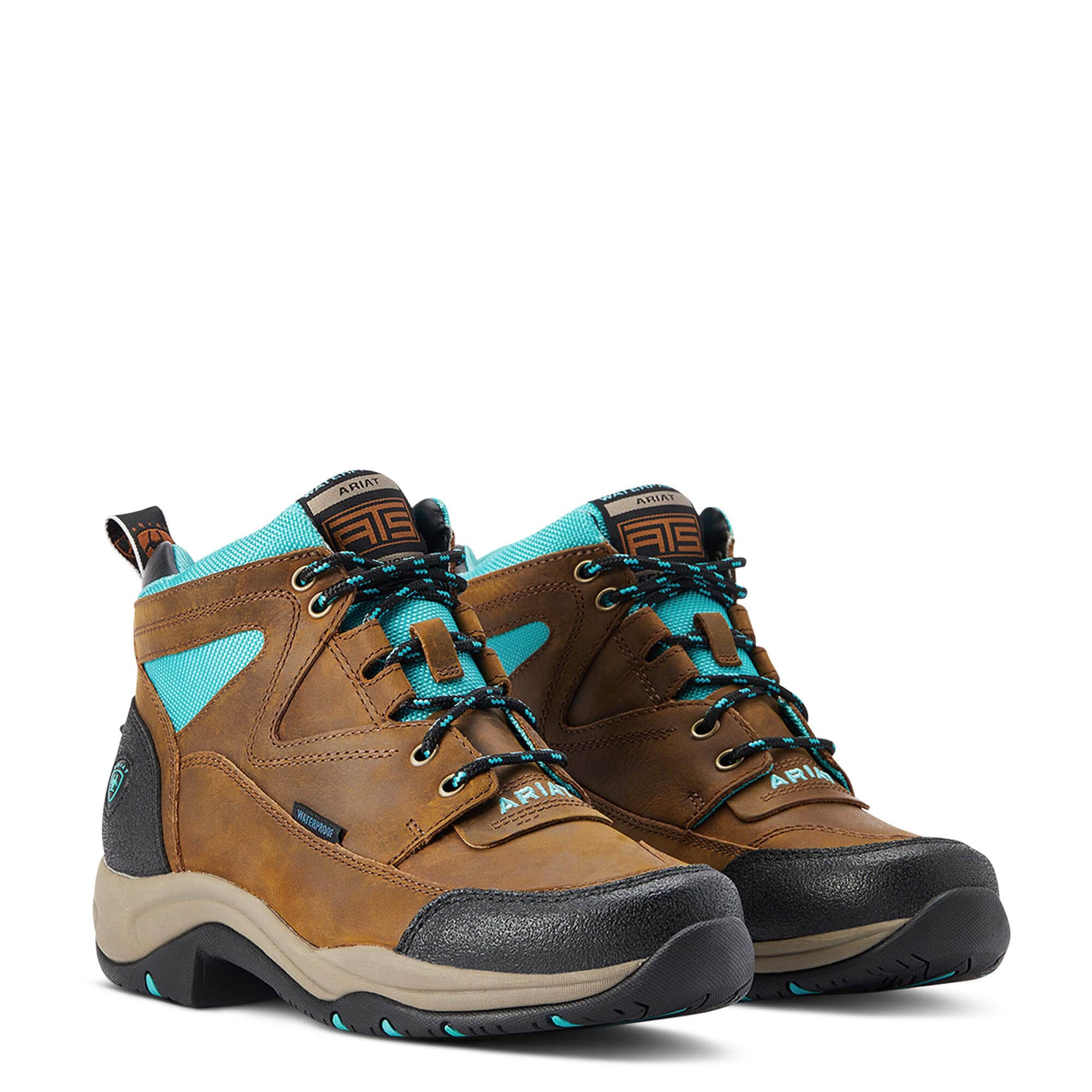 Ariat Women's Terrain Weathered Brown Waterproof Work Boots 10042538 - Image 4