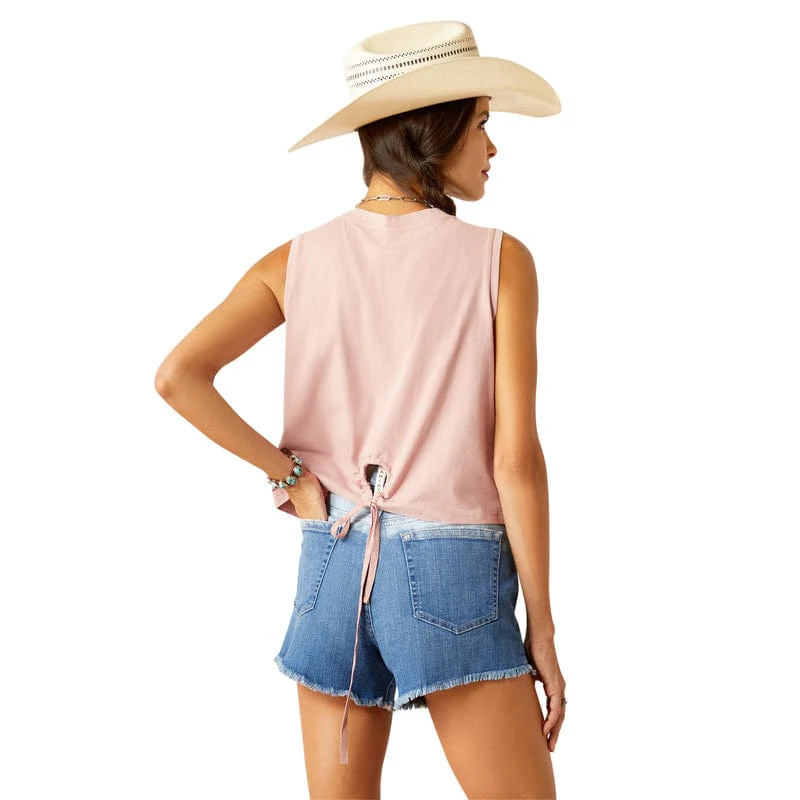 Ariat Women's Tie Me Woodrose Graphic Tank Top 10051294 - Image 4