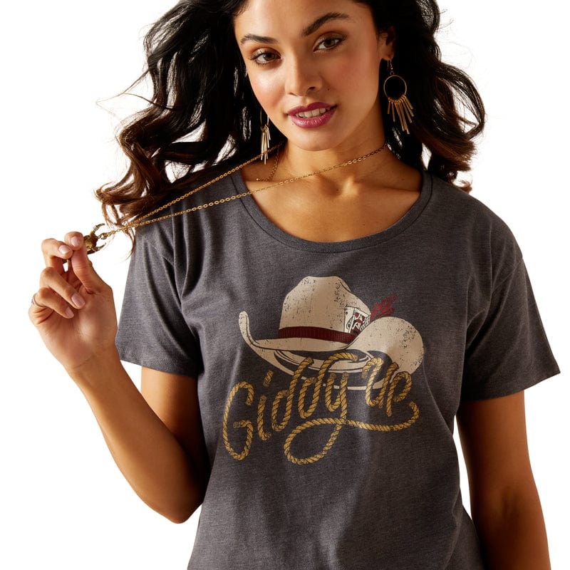 Ariat Women's Titanium Cowboy Hat Graphic T-Shirt 10051444 - Image 3