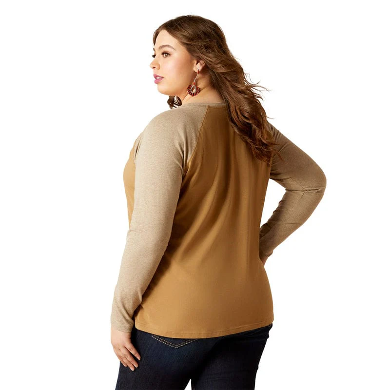 Ariat Women's Tucson Petrified Oak Baseball Tee 10046262 - Image 4