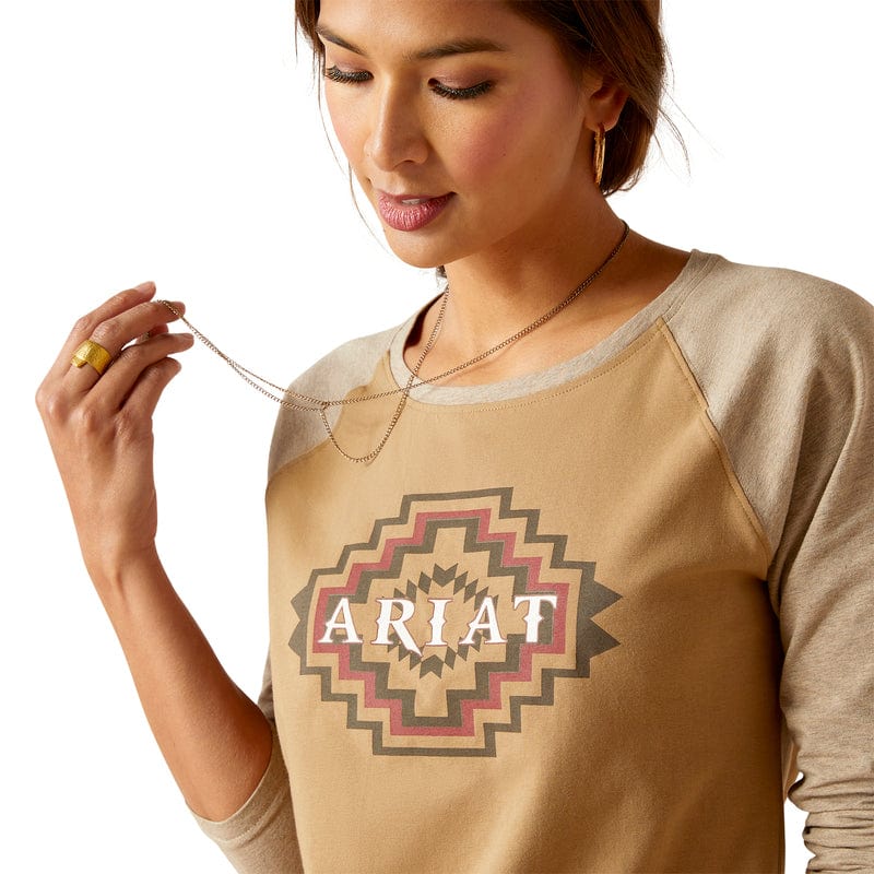 Ariat Women's Tucson Petrified Oak Baseball Tee 10046262 - Image 5