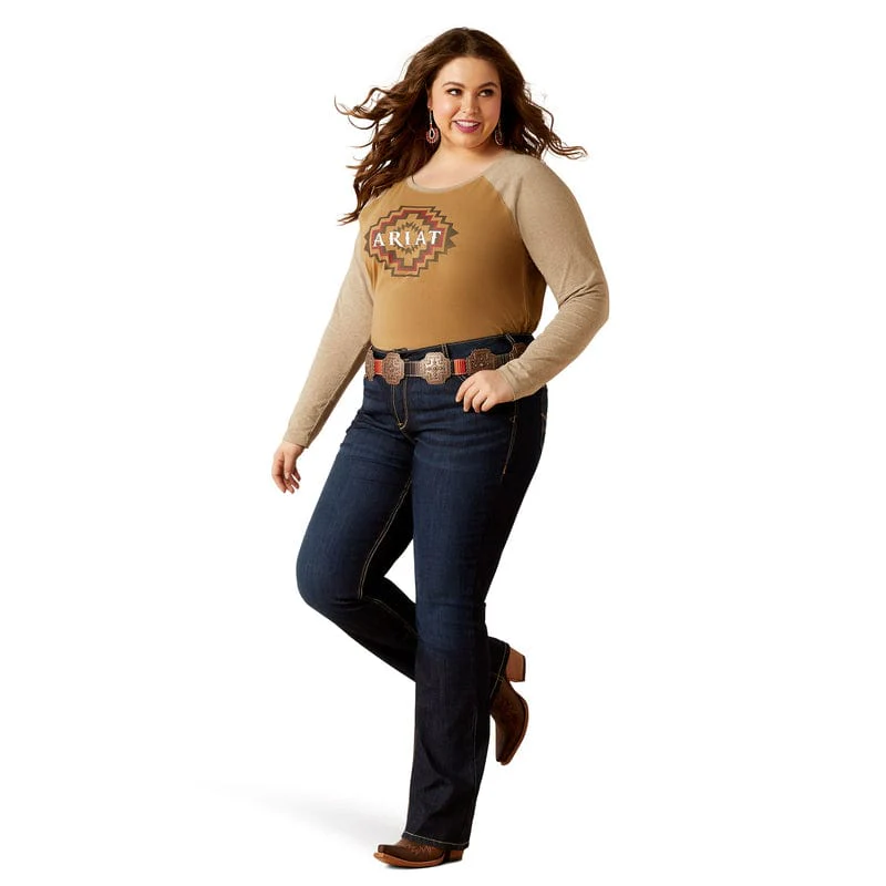 Ariat Women's Tucson Petrified Oak Baseball Tee 10046262 - Image 7