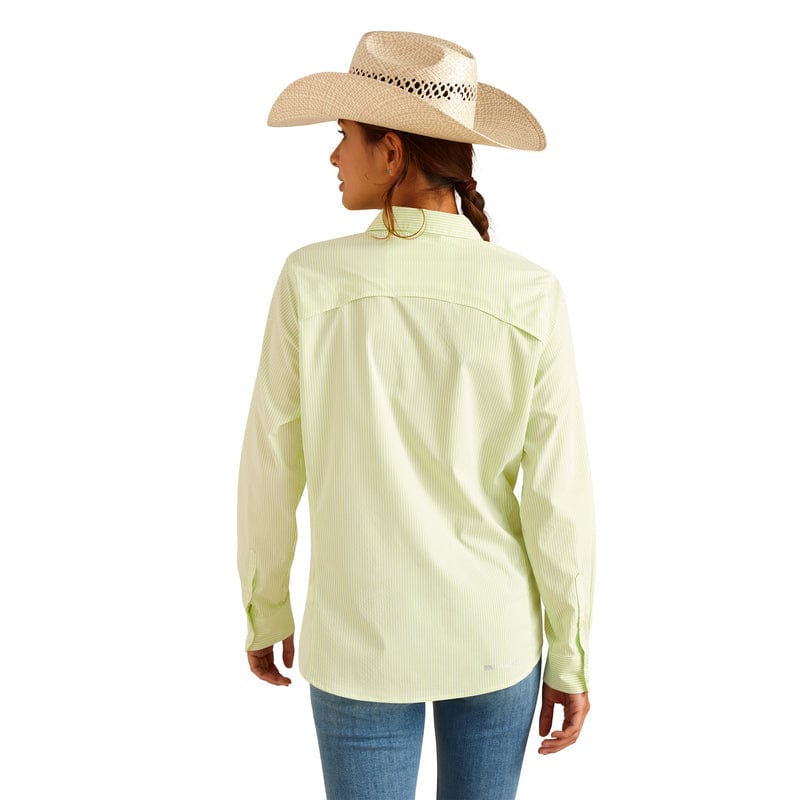 Ariat Women's VentTEK Lime Stripe Long Sleeve Button Down Stretch Shirt 10048860 - Image 6
