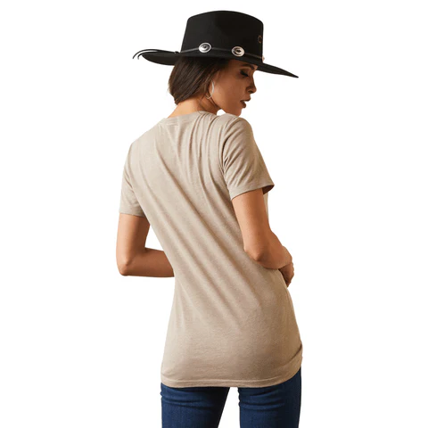 Ariat Women's Vintage Rodeo Oatmeal Heather T-Shirt 10044615 - Image 2