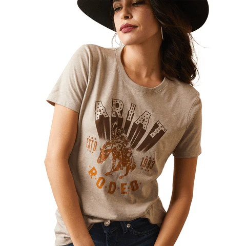 Ariat Women's Vintage Rodeo Oatmeal Heather T-Shirt 10044615 - Image 3