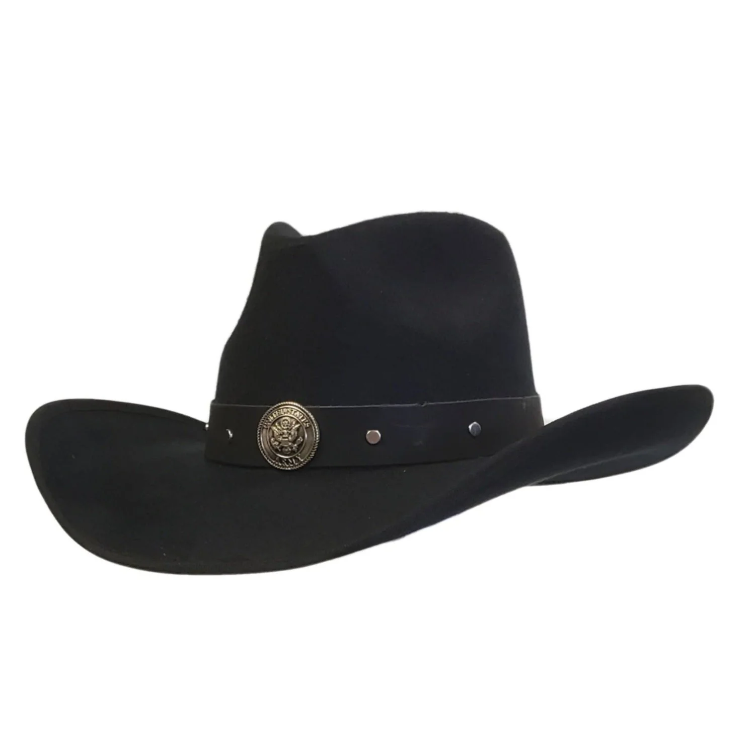 Gone Country Army Heroes (Renagade Series) - Black Cotton Poly Felt Cowboy Hat